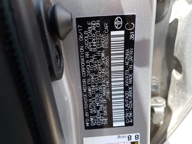 Photo 9 VIN: JTNB11HK1J3012865 - TOYOTA CAMRY L 