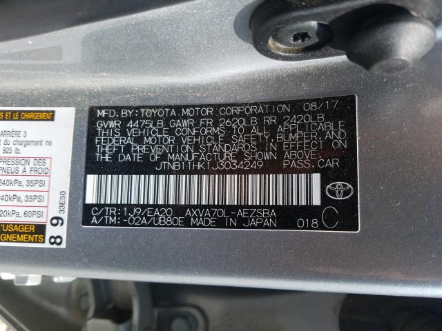 Photo 9 VIN: JTNB11HK1J3034249 - TOYOTA CAMRY 