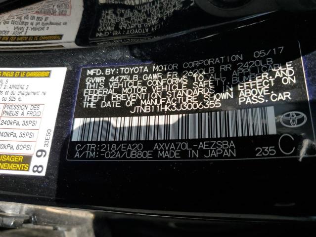 Photo 9 VIN: JTNB11HK3J3006355 - TOYOTA CAMRY L 