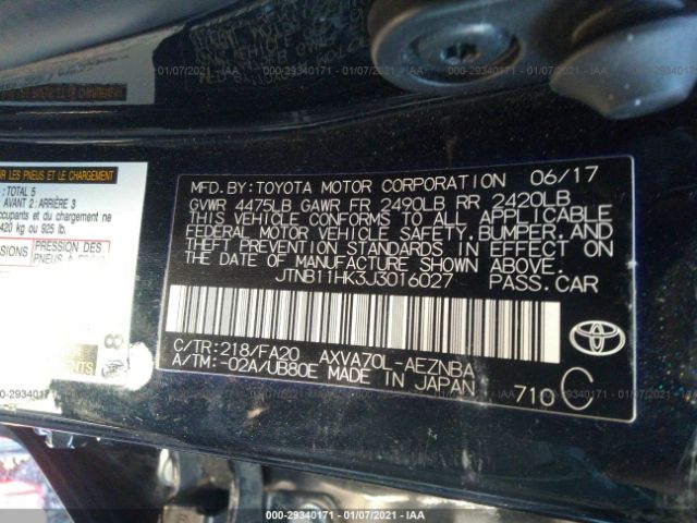 Photo 8 VIN: JTNB11HK3J3016027 - TOYOTA CAMRY 