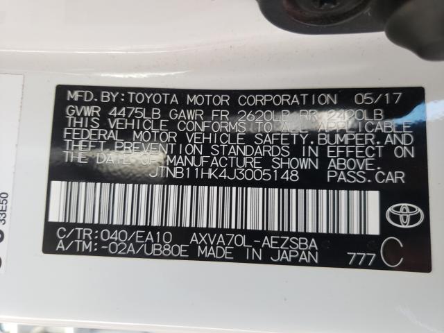 Photo 9 VIN: JTNB11HK4J3005148 - TOYOTA CAMRY L 