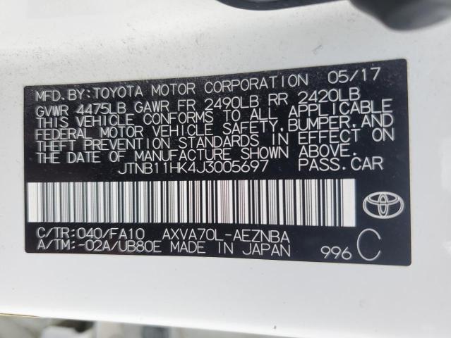 Photo 11 VIN: JTNB11HK4J3005697 - TOYOTA CAMRY L 