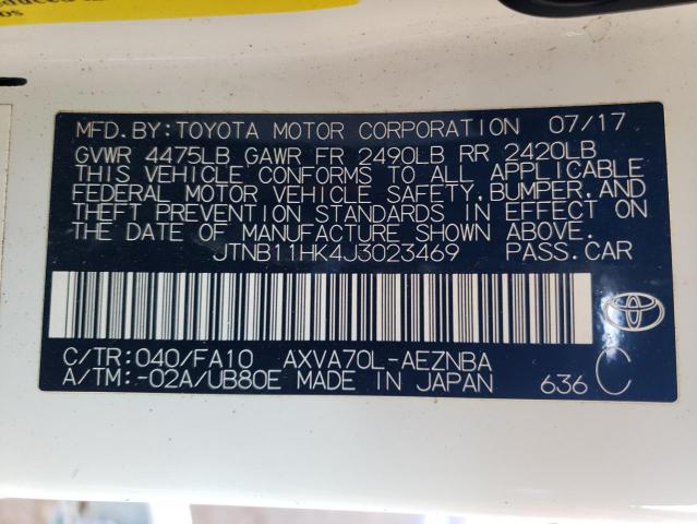 Photo 11 VIN: JTNB11HK4J3023469 - TOYOTA CAMRY L 