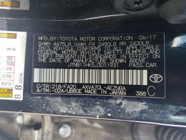 Photo 11 VIN: JTNB11HK5J3011931 - TOYOTA CAMRY L 