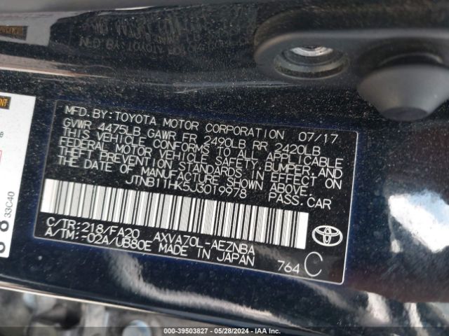 Photo 8 VIN: JTNB11HK5J3019978 - TOYOTA CAMRY 