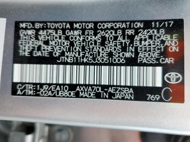 Photo 11 VIN: JTNB11HK5J3051006 - TOYOTA CAMRY 