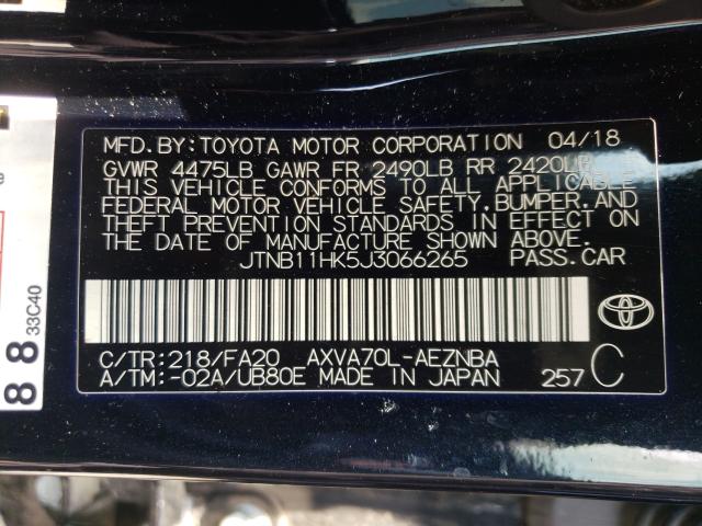 Photo 9 VIN: JTNB11HK5J3066265 - TOYOTA CAMRY 