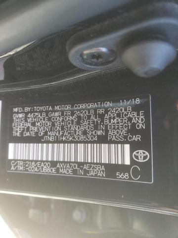 Photo 9 VIN: JTNB11HK5K3085304 - TOYOTA CAMRY L 