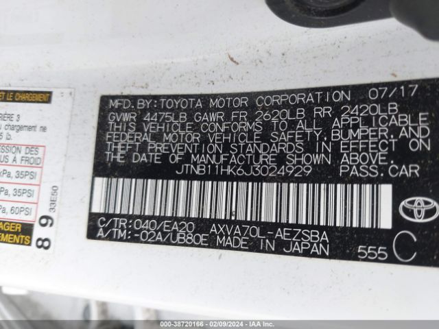 Photo 8 VIN: JTNB11HK6J3024929 - TOYOTA CAMRY 