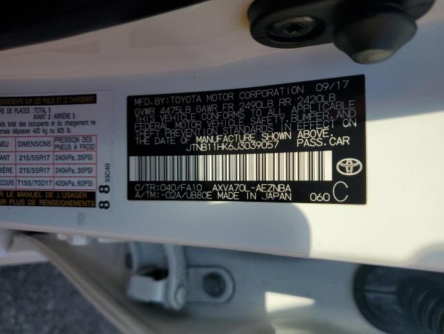 Photo 11 VIN: JTNB11HK6J3039057 - TOYOTA CAMRY L 