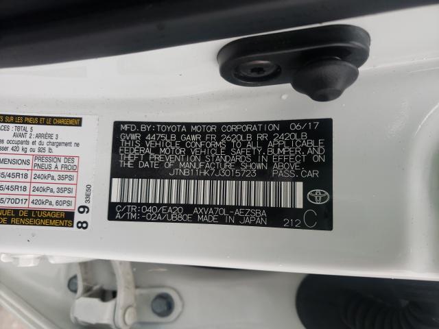 Photo 9 VIN: JTNB11HK7J3015723 - TOYOTA CAMRY L 