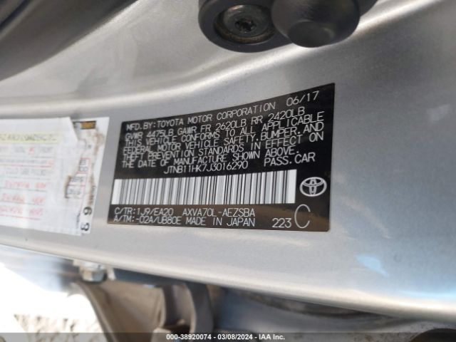 Photo 8 VIN: JTNB11HK7J3016290 - TOYOTA CAMRY 