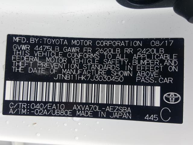 Photo 9 VIN: JTNB11HK7J3030450 - TOYOTA CAMRY L 