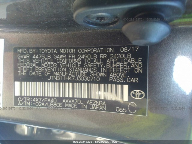 Photo 8 VIN: JTNB11HK7J3030710 - TOYOTA CAMRY 