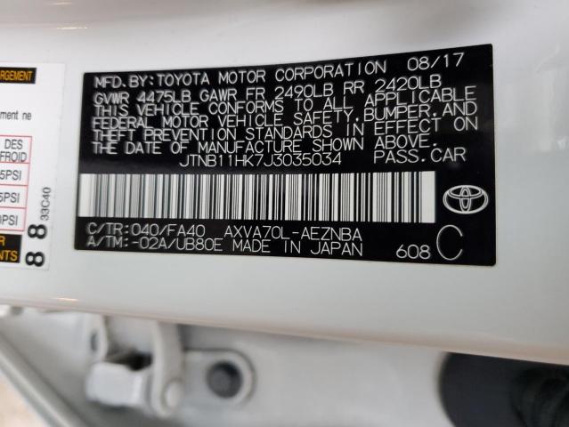 Photo 11 VIN: JTNB11HK7J3035034 - TOYOTA CAMRY 