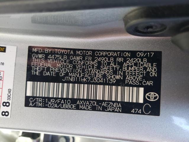 Photo 11 VIN: JTNB11HK7J3041139 - TOYOTA CAMRY L 