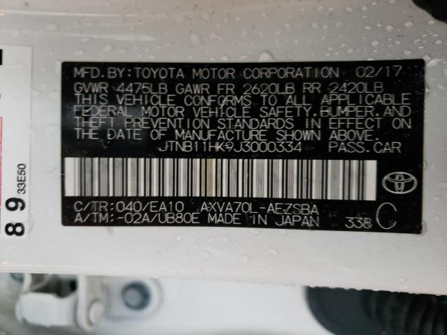 Photo 9 VIN: JTNB11HK9J3000334 - TOYOTA CAMRY L 