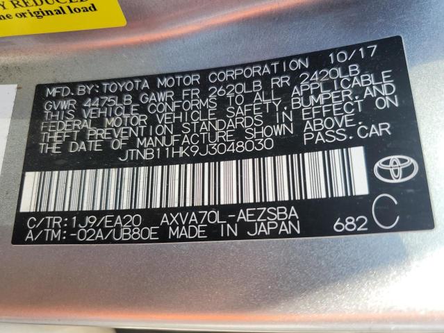 Photo 11 VIN: JTNB11HK9J3048030 - TOYOTA CAMRY L 