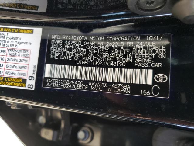 Photo 9 VIN: JTNB11HK9J3048190 - TOYOTA CAMRY L 