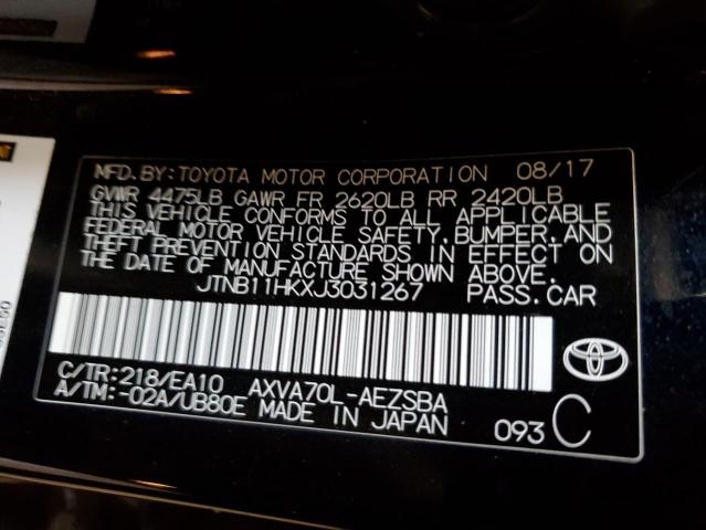 Photo 11 VIN: JTNB11HKXJ3031267 - TOYOTA CAMRY L 