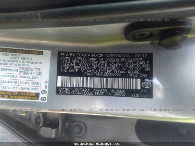 Photo 8 VIN: JTNB11HKXJ3036999 - TOYOTA CAMRY 