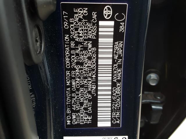 Photo 9 VIN: JTNB11HKXJ3040678 - TOYOTA CAMRY L 