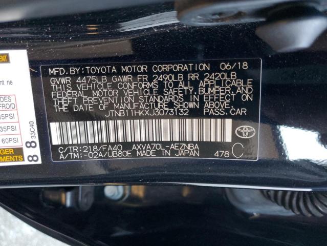 Photo 11 VIN: JTNB11HKXJ3073132 - TOYOTA CAMRY L 