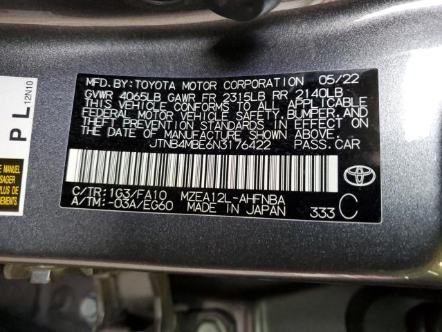 Photo 11 VIN: JTNB4MBE6N3176422 - TOYOTA COROLLA 