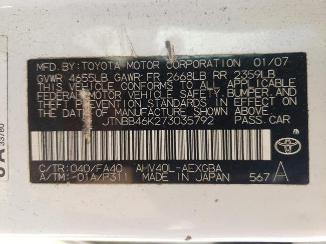 Photo 11 VIN: JTNBB46K273035792 - TOYOTA CAMRY 