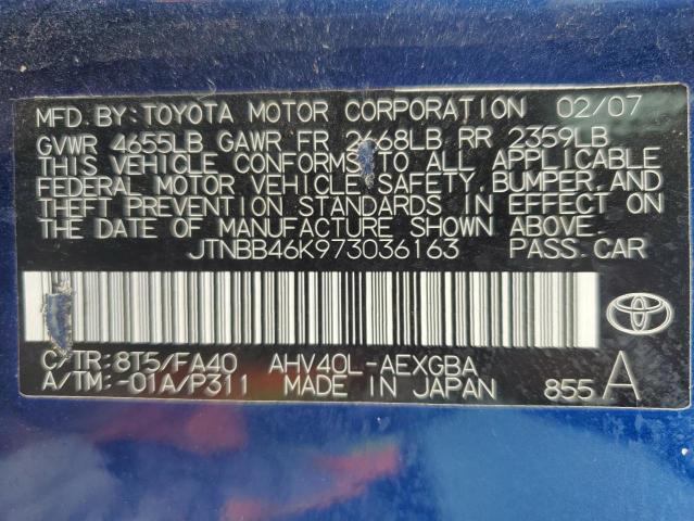 Photo 12 VIN: JTNBB46K973036163 - TOYOTA CAMRY 