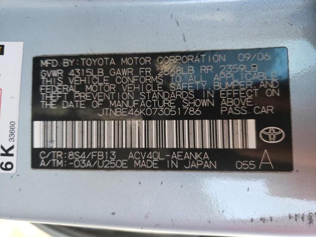 Photo 11 VIN: JTNBE46K073051786 - TOYOTA CAMRY 