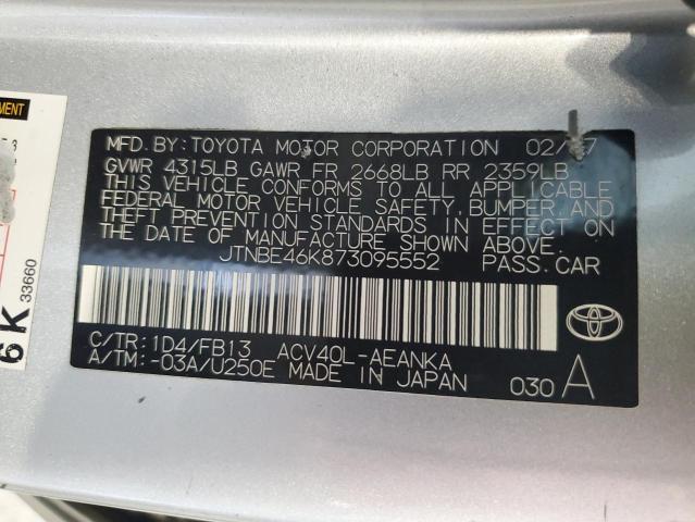 Photo 11 VIN: JTNBE46K873095552 - TOYOTA CAMRY CE 