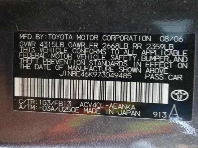 Photo 11 VIN: JTNBE46K973049485 - TOYOTA CAMRY 