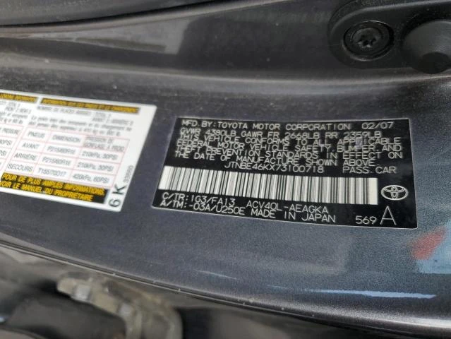 Photo 12 VIN: JTNBE46KX73100718 - TOYOTA CAMRY CE 