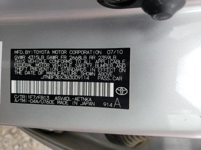 Photo 11 VIN: JTNBF3EK3B3009114 - TOYOTA CAMRY BASE 