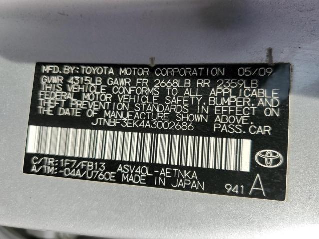 Photo 11 VIN: JTNBF3EK4A3002686 - TOYOTA CAMRY BASE 