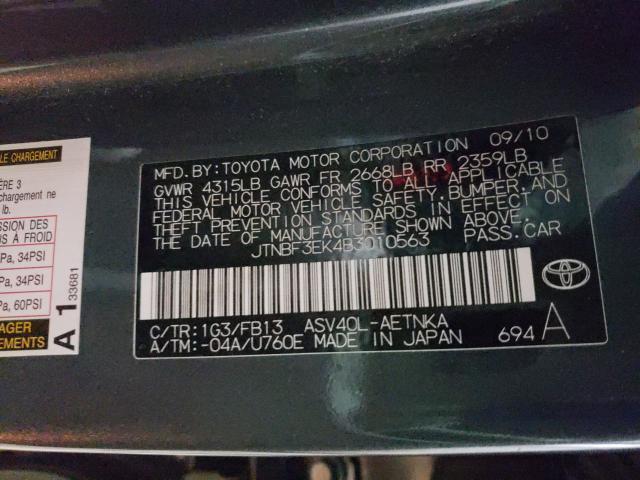 Photo 9 VIN: JTNBF3EK4B3010563 - TOYOTA CAMRY BASE 