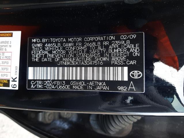 Photo 11 VIN: JTNBK3EK1A3047516 - TOYOTA CAMRY 