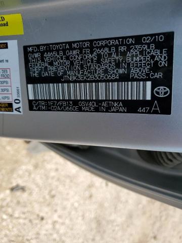 Photo 11 VIN: JTNBK3EK2B3050684 - TOYOTA CAMRY SE 