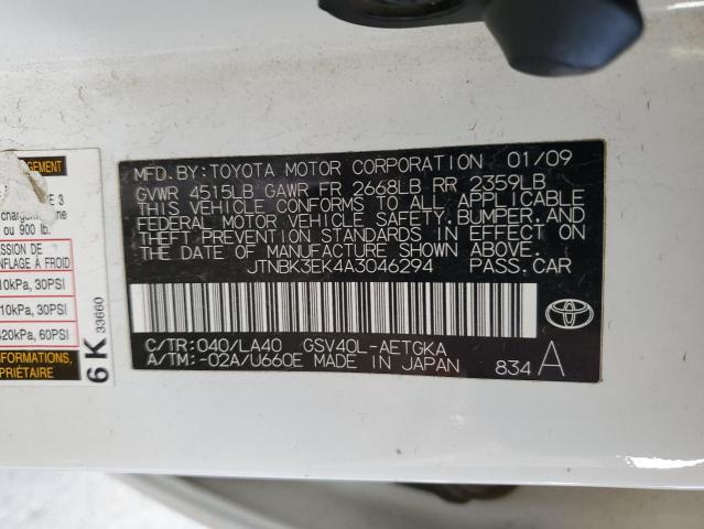 Photo 11 VIN: JTNBK3EK4A3046294 - TOYOTA CAMRY SE 