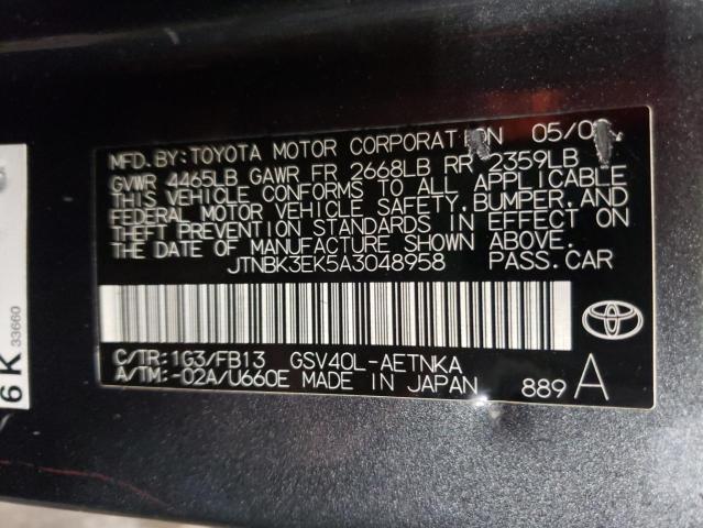 Photo 9 VIN: JTNBK3EK5A3048958 - TOYOTA CAMRY SE 