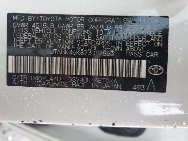 Photo 12 VIN: JTNBK46K873017863 - TOYOTA CAMRY 