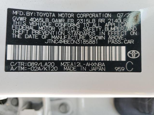 Photo 12 VIN: JTNC4MBE0N3185881 - TOYOTA COROLLA 