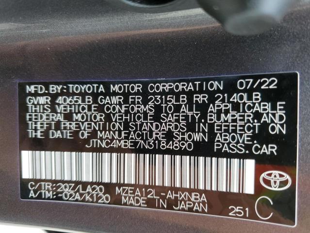 Photo 9 VIN: JTNC4MBE7N3184890 - TOYOTA COROLLA XS 