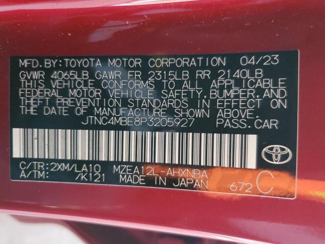 Photo 11 VIN: JTNC4MBE8P3205927 - TOYOTA COROLLA XS 