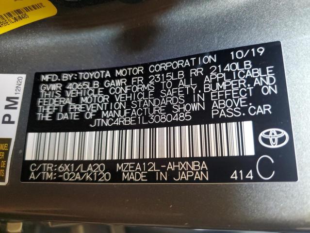 Photo 11 VIN: JTNC4RBE1L3080485 - TOYOTA COROLLA XS 