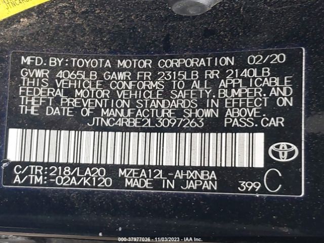 Photo 8 VIN: JTNC4RBE2L3097263 - TOYOTA COROLLA 