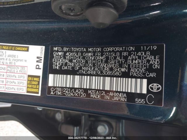 Photo 8 VIN: JTNC4RBE9L3085580 - TOYOTA COROLLA 