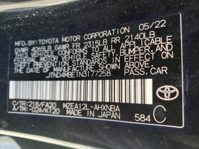 Photo 13 VIN: JTND4MBE1N3177258 - TOYOTA COROLLA 