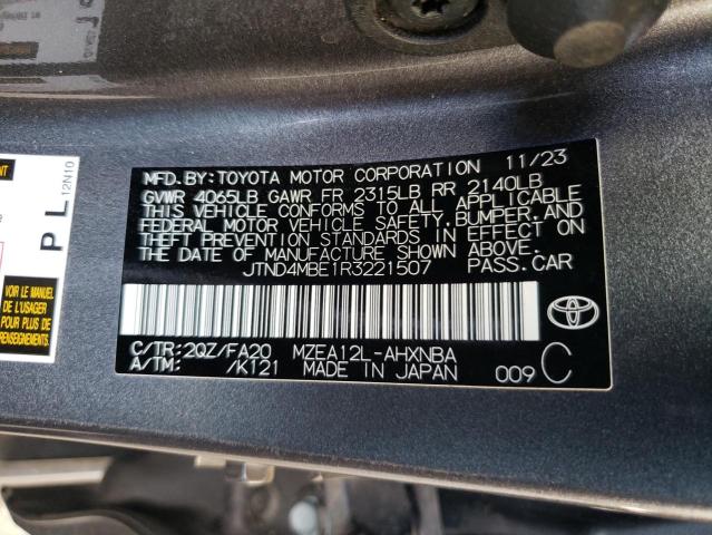 Photo 11 VIN: JTND4MBE1R3221507 - TOYOTA COROLLA SE 